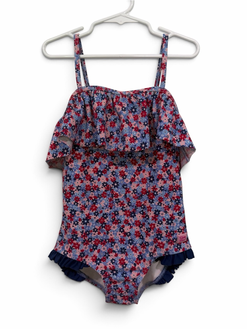 Kids Floral Ruffle One-Piece Swimsuit